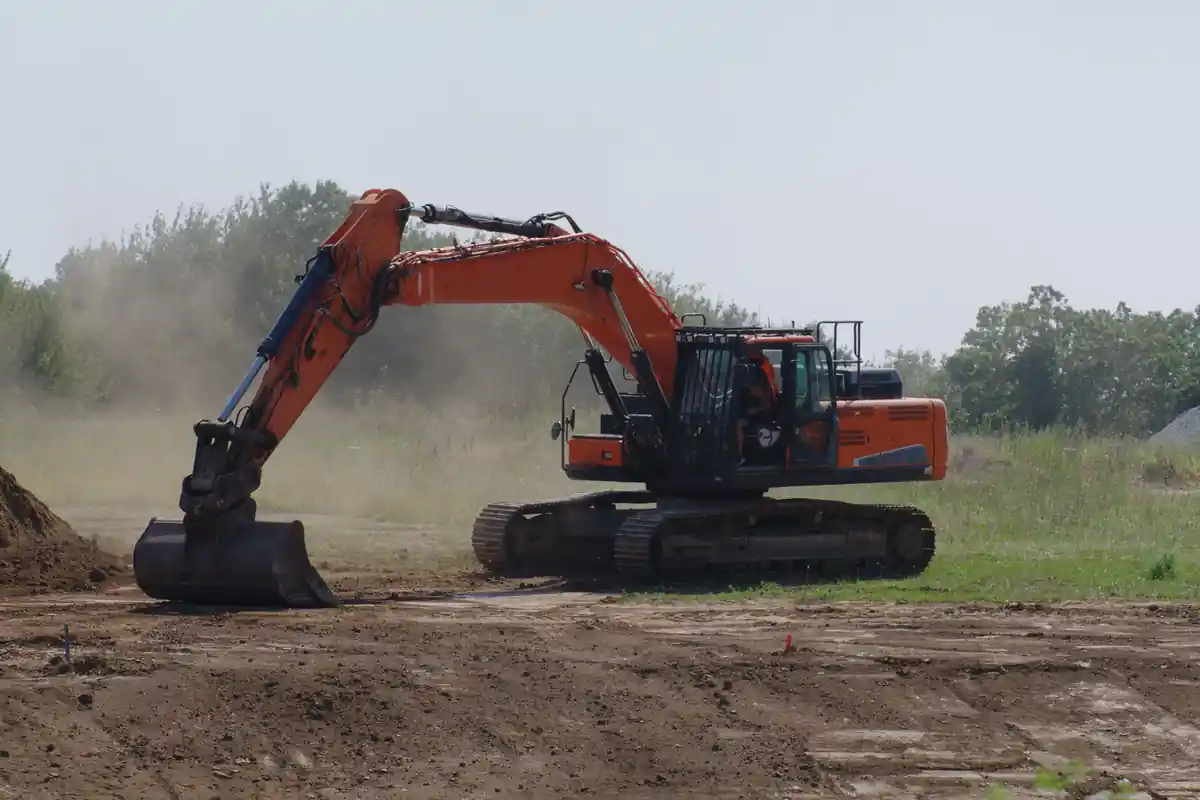 Equipamento pesado de construção